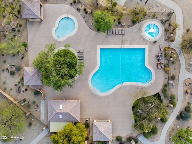 birds eye view of property