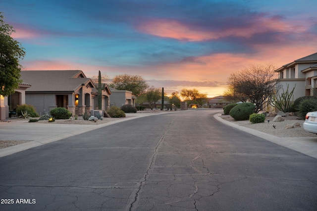 view of street with a residential view