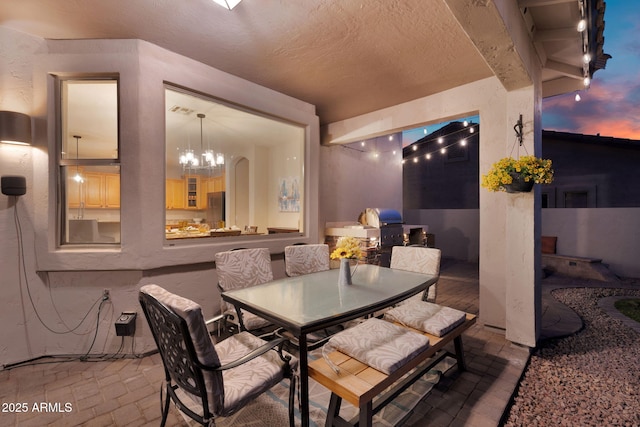 view of patio with outdoor dining space