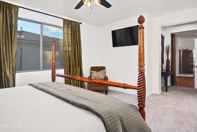 4221 S Fireside Ct, Gilbert, AZ 85297 - carpeted bedroom with baseboards and a ceiling fan