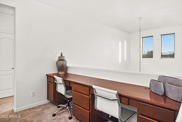 4221 S Fireside Ct, Gilbert, AZ 85297 - office space featuring light colored carpet, baseboards, and built in desk