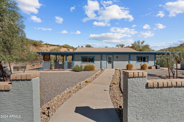 view of rear view of property