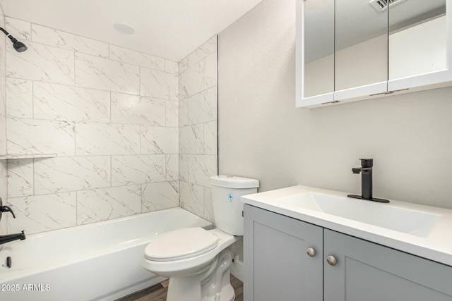 17228 N 16th Dr Unit 3, Phoenix, AZ 85023 - bathroom featuring vanity, shower / tub combination, and wood finished floors