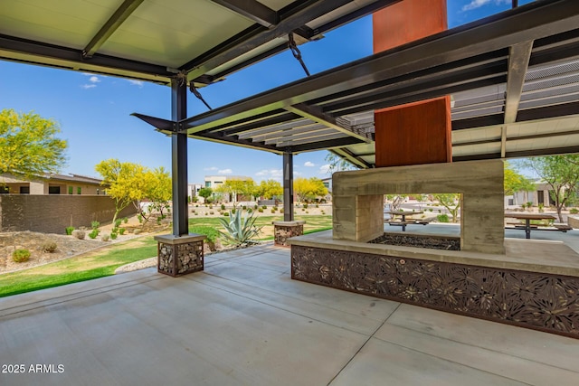 view of patio / terrace with fence