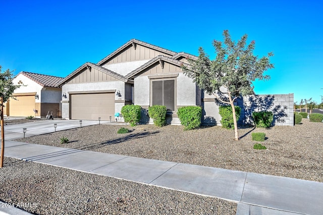 view of front of home featuring a garage