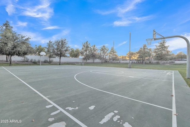 view of basketball court