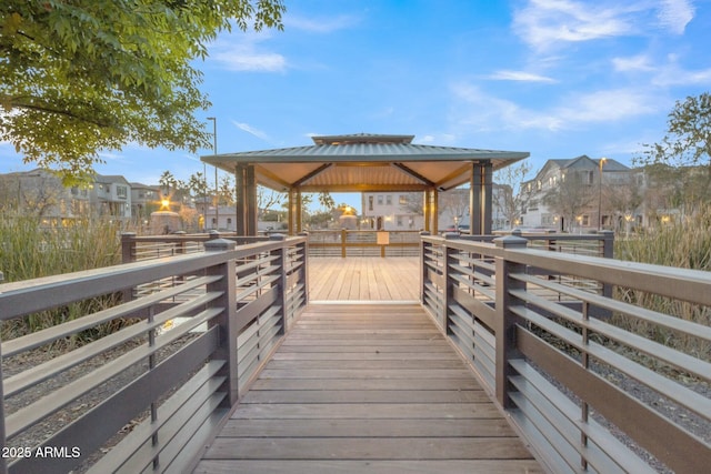 exterior space with a gazebo