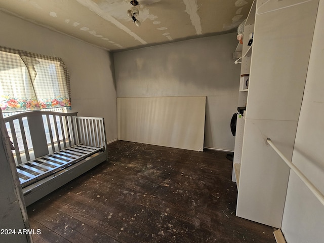 interior space with dark hardwood / wood-style flooring