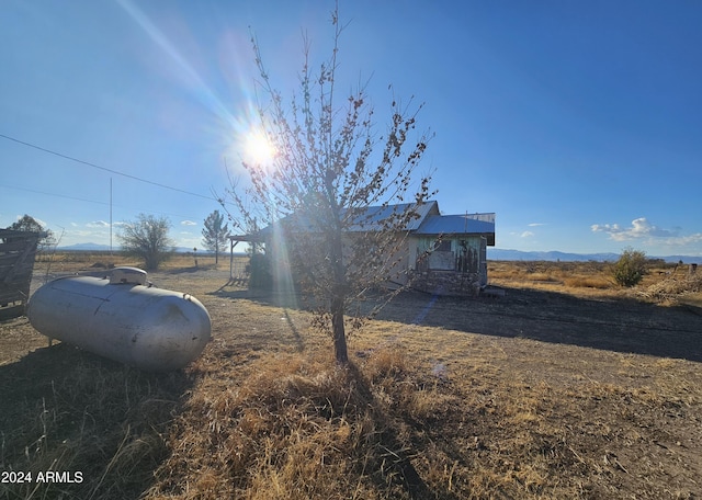 exterior space with a rural view