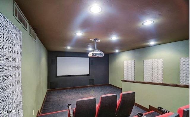 view of carpeted cinema