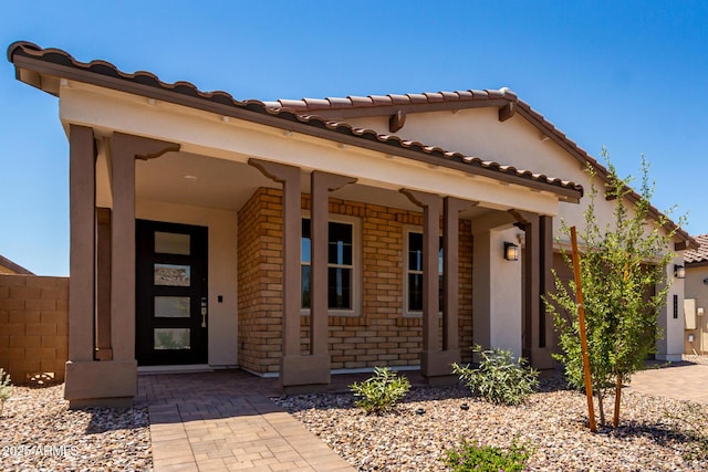 19338 S 212th Pl, Queen Creek, AZ 85142 - view of front of property with stucco siding and brick siding