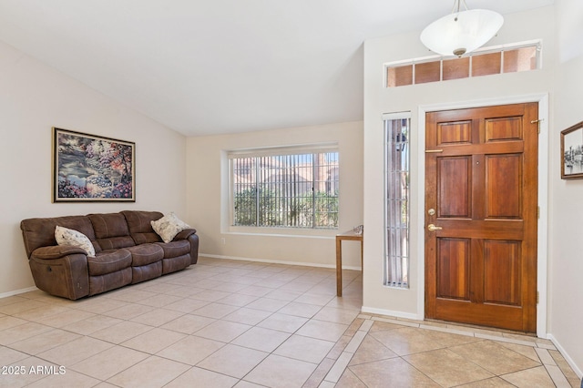 3133 E Redwood Ct, Phoenix, AZ 85048 - foyer entrance featuring light tile patterned floors and vaulted ceiling