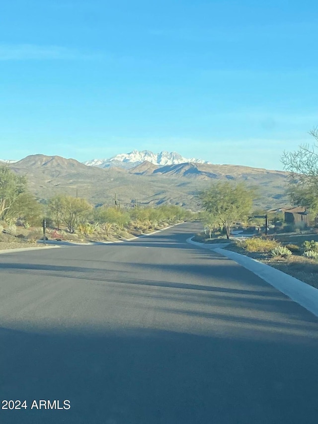 view of road with a mountain view