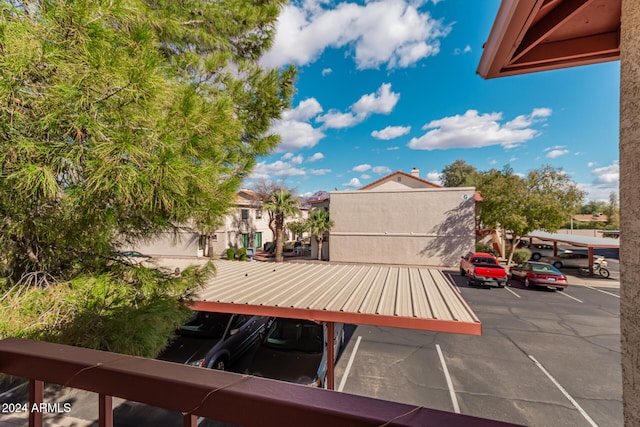 view of patio with a carport