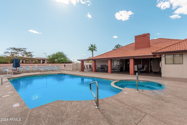 view of pool with a patio