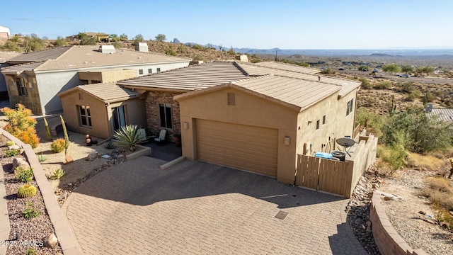 view of front facade with a garage