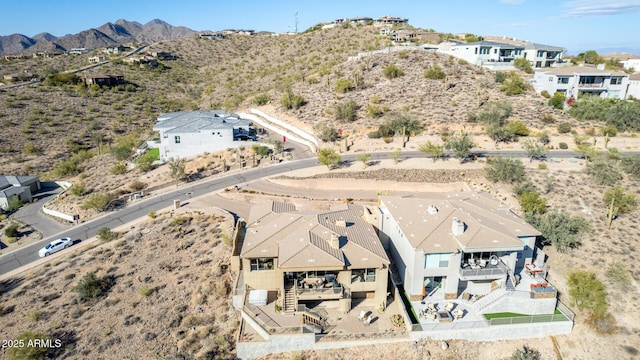 bird's eye view featuring a mountain view