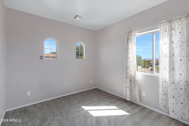 view of carpeted spare room