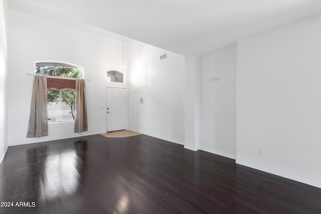 entryway with hardwood / wood-style flooring