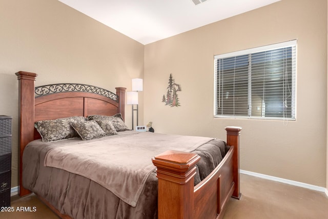 bedroom featuring visible vents and baseboards