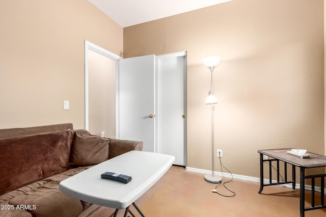 sitting room with baseboards