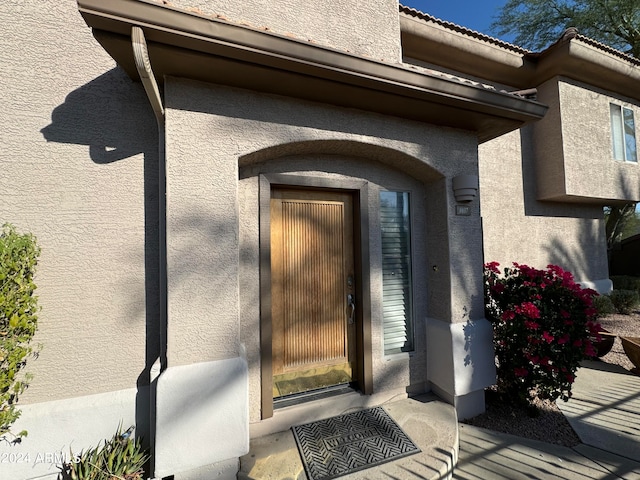 view of doorway to property