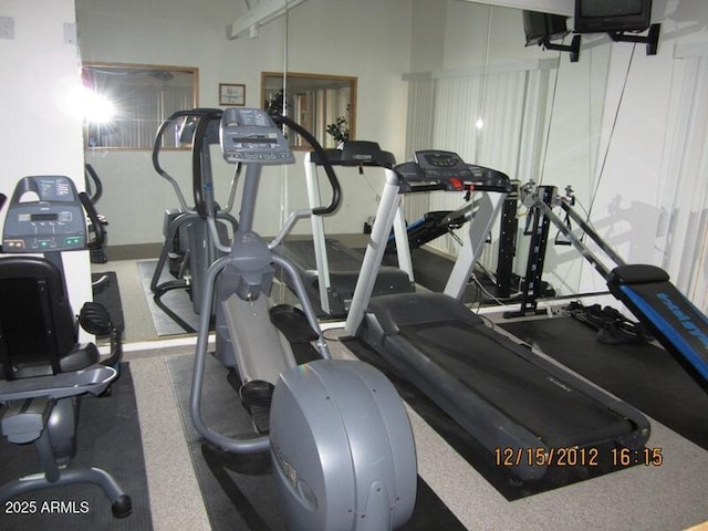 view of workout area