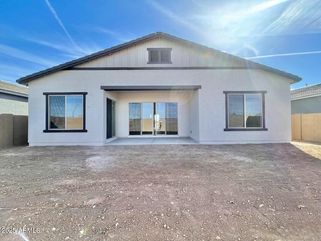 rear view of house with a patio area