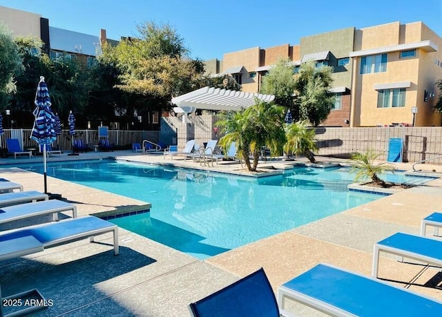 6605 N 93rd Ave Unit 1071, Glendale, AZ 85305 - community pool featuring fence, a pergola, and a patio