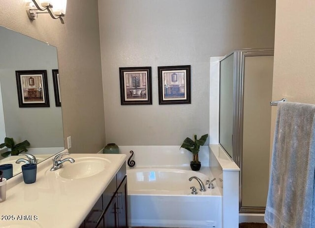 6605 N 93rd Ave Unit 1071, Glendale, AZ 85305 - full bath featuring a bath, a stall shower, and vanity