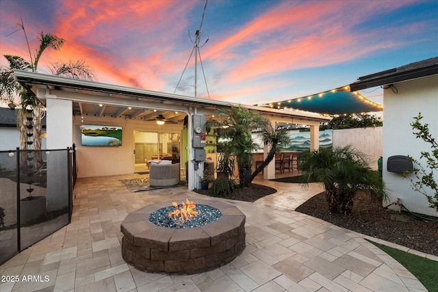 5707 N 12th Pl, Phoenix, AZ 85014 - view of patio / terrace with an outdoor fire pit and cooling unit