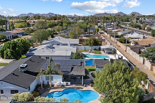 5707 N 12th Pl, Phoenix, AZ 85014 - aerial view of residential area featuring a pool area and a mountainous background
