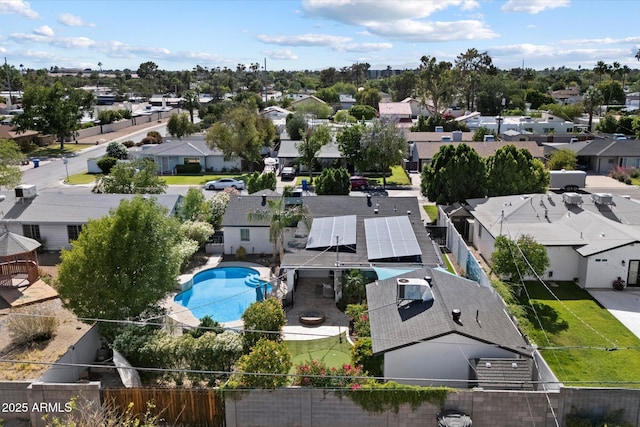 5707 N 12th Pl, Phoenix, AZ 85014 - aerial view of residential area featuring a pool area