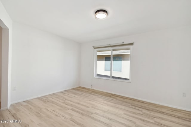 empty room featuring light hardwood / wood-style flooring