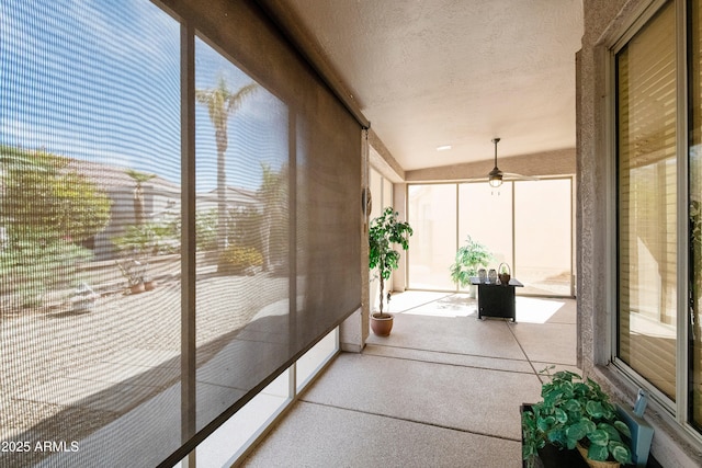 4540 E Mia Ln, Gilbert, AZ 85298 - unfurnished sunroom featuring a ceiling fan