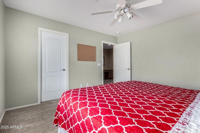 3065 E Harvard Ave, Gilbert, AZ 85234 - carpeted bedroom featuring baseboards and a ceiling fan
