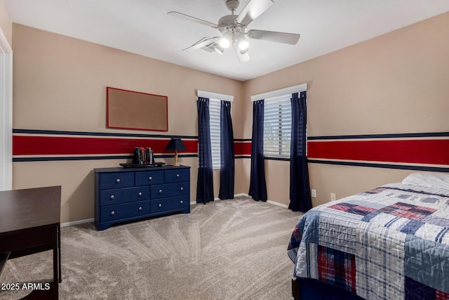 3065 E Harvard Ave, Gilbert, AZ 85234 - carpeted bedroom featuring baseboards and a ceiling fan