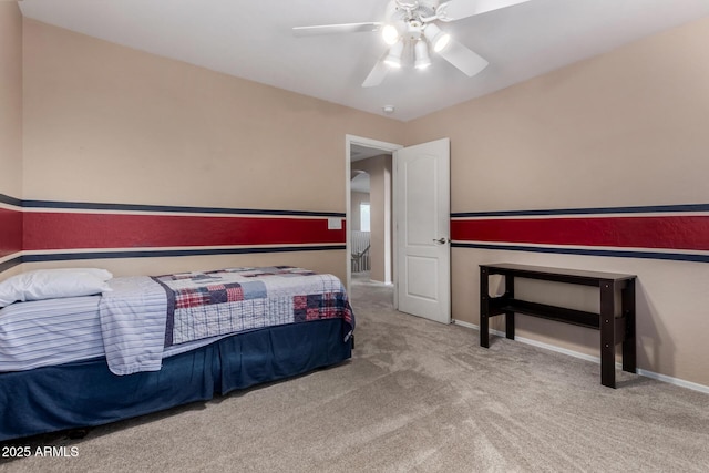 3065 E Harvard Ave, Gilbert, AZ 85234 - carpeted bedroom featuring baseboards and a ceiling fan