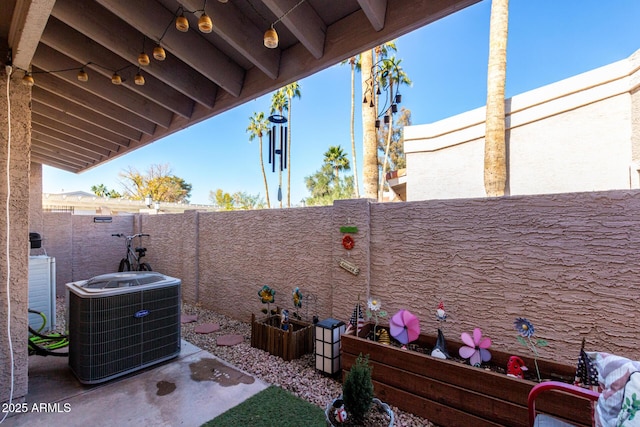 view of patio / terrace with central AC