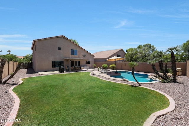 5744 E Jacaranda St, Mesa, AZ 85205 - view of pool with a fenced backyard and a patio