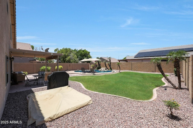 5744 E Jacaranda St, Mesa, AZ 85205 - fenced backyard featuring a patio