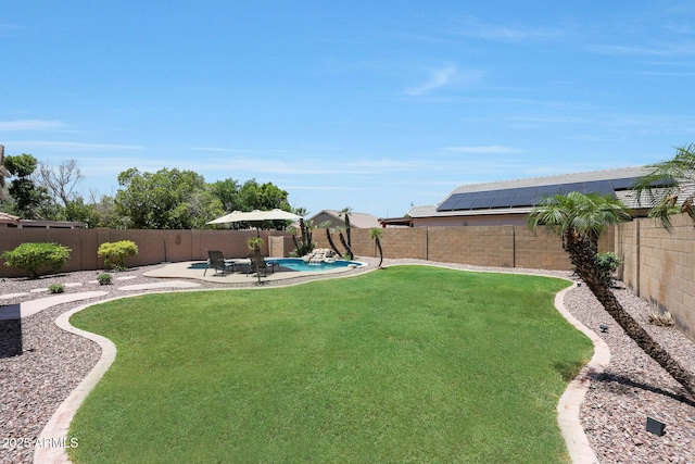 5744 E Jacaranda St, Mesa, AZ 85205 - fenced backyard featuring a patio