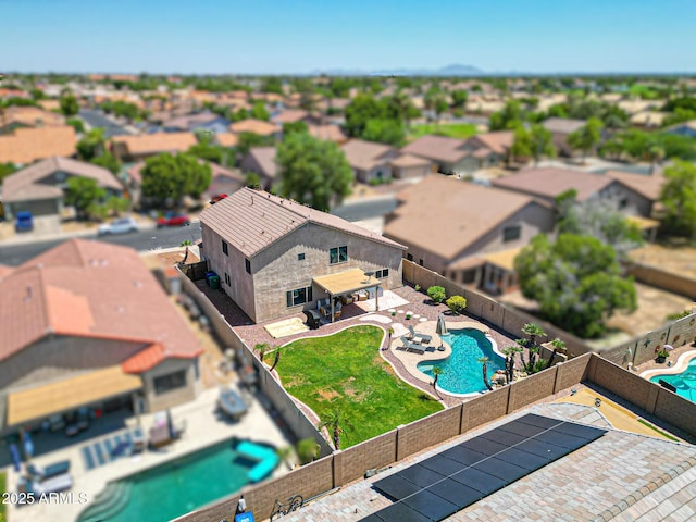 5744 E Jacaranda St, Mesa, AZ 85205 - aerial view of residential area featuring a pool