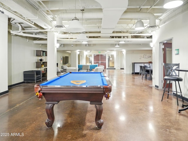 114 W Adams St Unit 505, Phoenix, AZ 85003 - playroom featuring concrete floors and pool table