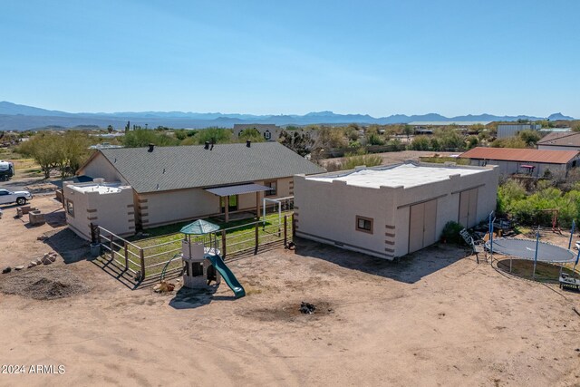 exterior space with a mountain view