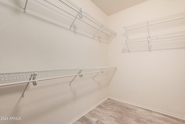 spacious closet with wood-type flooring