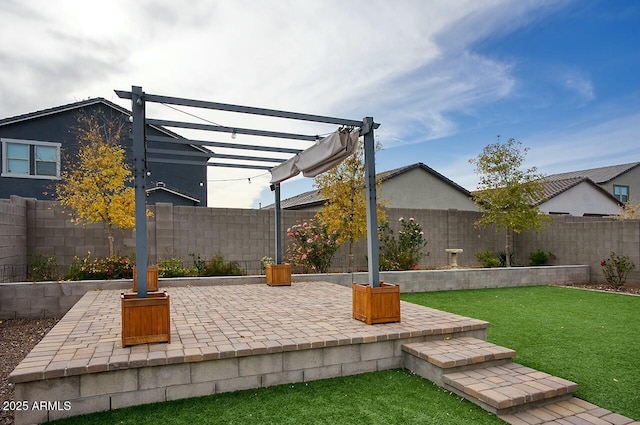 view of patio / terrace with a pergola