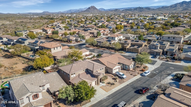 aerial view featuring a mountain view