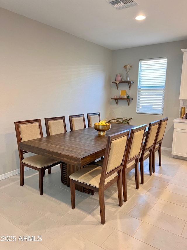 11074 W Tonto St, Avondale, AZ 85323 - dining area featuring recessed lighting, baseboards, visible vents, and light tile patterned flooring