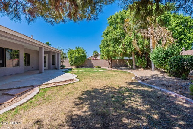 view of yard with a patio